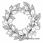 Maple Leaf Wreath Design Coloring Pages 1