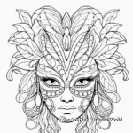 Mardi Gras Mask Coloring Pages 4