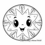 Marine Life with Sand Dollar Coloring Sheets 1