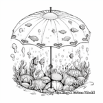 Marine-Theme Undersea Umbrella Coloring Pages 2