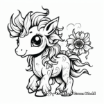 Marvelous Marigold Unicorn Coloring Pages 1