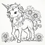 Marvelous Marigold Unicorn Coloring Pages 2