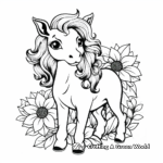Marvelous Marigold Unicorn Coloring Pages 4