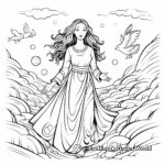 Mary Magdalene and the Resurrected Jesus Coloring Pages 2