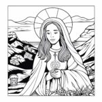 Mary Magdalene and the Resurrected Jesus Coloring Pages 3