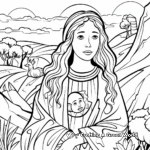 Mary Magdalene and the Resurrected Jesus Coloring Pages 4