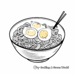 Meal with Egg Noodles: Simple Coloring Pages 2