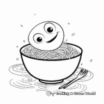 Meal with Egg Noodles: Simple Coloring Pages 3