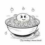 Meal with Egg Noodles: Simple Coloring Pages 4