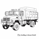 Medical Army Truck Coloring Pages 4