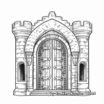 Medieval Castle Door Coloring Pages 2