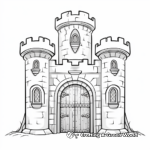 Medieval Castle Door Coloring Pages 3