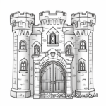 Medieval Castle Door Coloring Pages 4