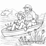 Memorable Fishing Trip Father's Day Coloring Pages 1