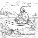 Memorable Fishing Trip Father's Day Coloring Pages 2