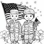 Memorable Veterans Day Soldiers Coloring Pages 2