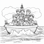 Memorial Day Sailors at Sea Coloring Page 3