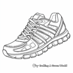 Men's Running Shoe Coloring Pages 1
