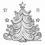 Merry and Bright Colorful Tree Coloring Pages 1