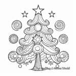 Merry and Bright Colorful Tree Coloring Pages 2