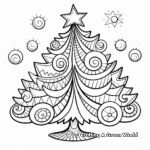Merry and Bright Colorful Tree Coloring Pages 3