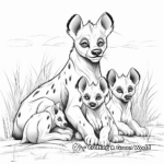 Mesmerizing Hyena Pack Coloring Sheet 2