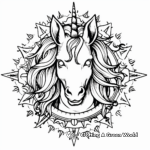 Mesmerizing Mandala Unicorn Coloring Pages 2