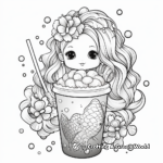 Mesmerizing Mermaid Bubble Tea Coloring Pages 1