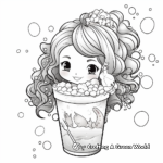 Mesmerizing Mermaid Bubble Tea Coloring Pages 2