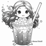 Mesmerizing Mermaid Bubble Tea Coloring Pages 3