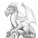 Mesmerizing Mythical Dragon Coloring Pages 1
