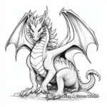 Mesmerizing Mythical Dragon Coloring Pages 3