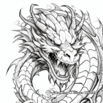 Mesmerizing Mythical Dragon Coloring Pages 4