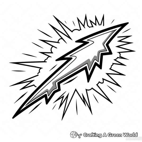 Lightning Bolt Coloring Pages - Free &amp; Printable!
