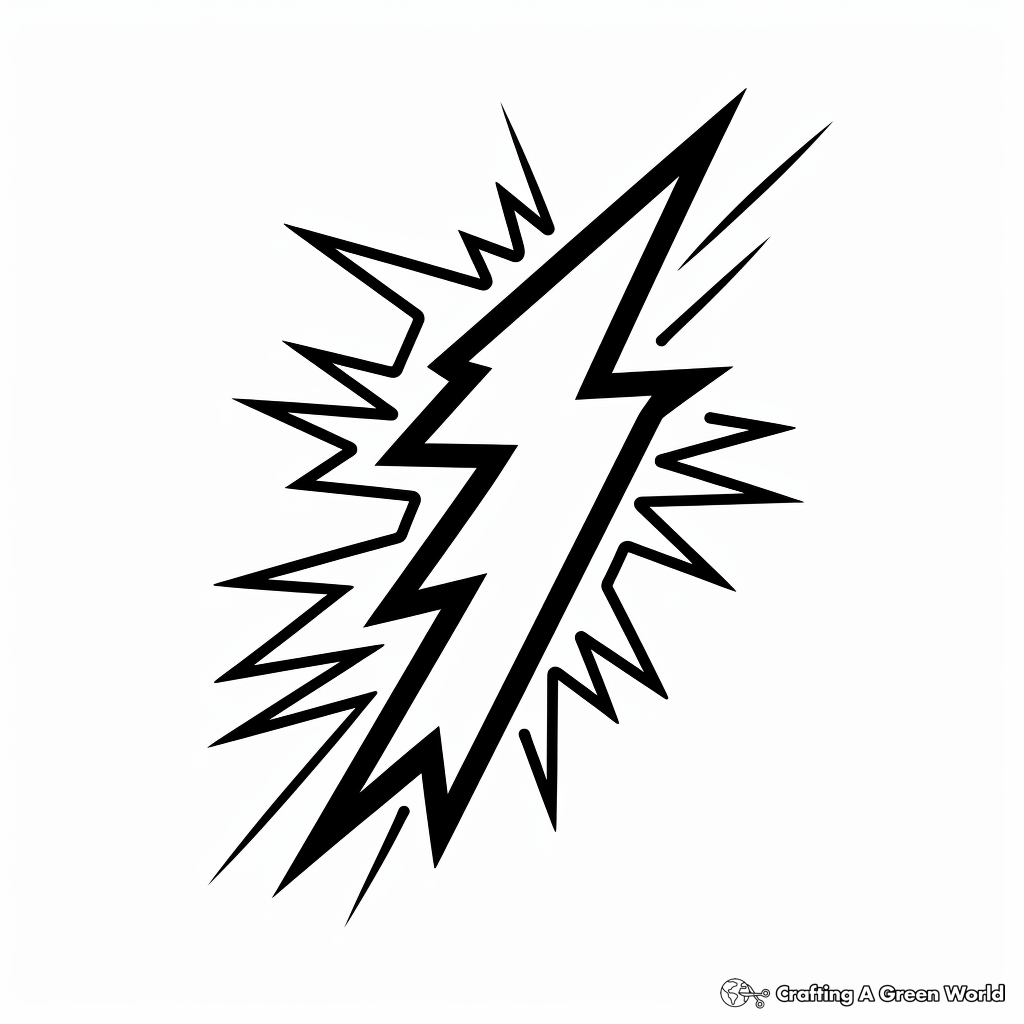 Metallic Effect Lightning Bolt Coloring Pages 2