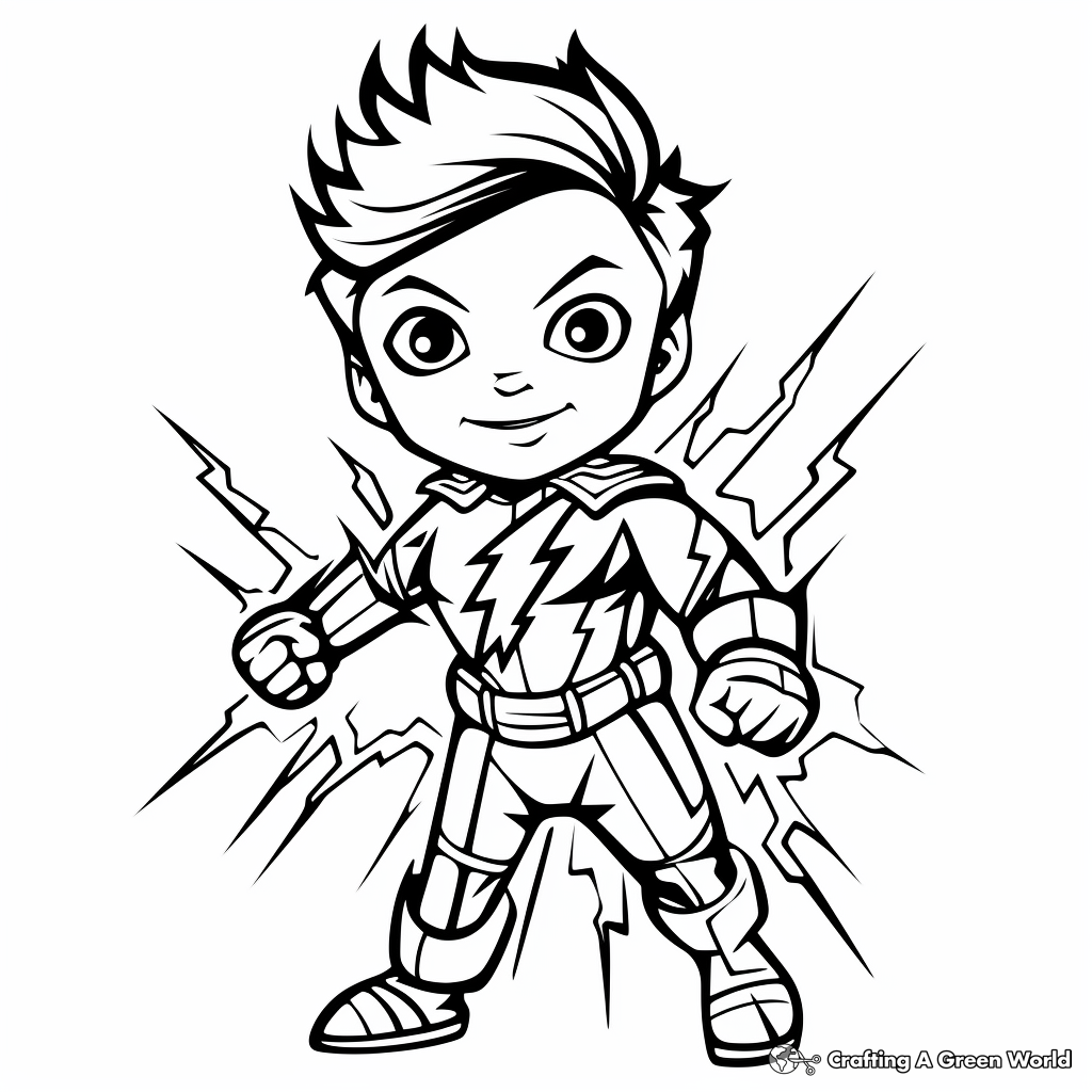 Metallic Effect Lightning Bolt Coloring Pages 3