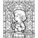 Meticulous Stained Glass Window Coloring Pages 1