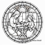 Meticulous Stained Glass Window Coloring Pages 3