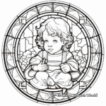 Meticulous Stained Glass Window Coloring Pages 4