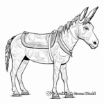 Mexican Burro: Cultural Donkey Coloring Pages 1