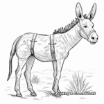 Mexican Burro: Cultural Donkey Coloring Pages 2