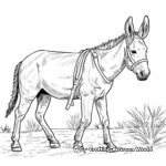 Mexican Burro: Cultural Donkey Coloring Pages 4