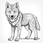 Mexican Grey Wolf Coloring Pages 1