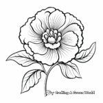 Mexican Marigold Flower Design Coloring Pages 3