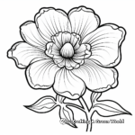 Mexican Marigold Flower Design Coloring Pages 4