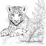 Mexican Wildlife: Jaguar and Quetzal Coloring Pages 3