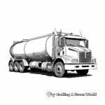 Military-Style Tanker Truck Coloring Pages 2
