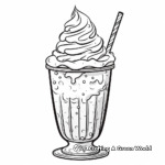 Milkshake with Ice Cream Topping Coloring Pages 1