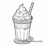 Milkshake with Ice Cream Topping Coloring Pages 2