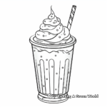 Milkshake with Ice Cream Topping Coloring Pages 3